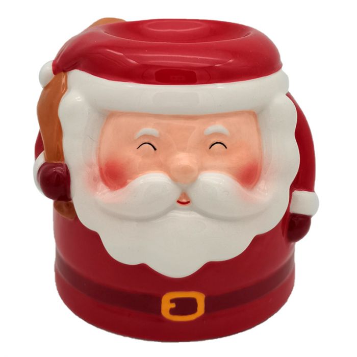 Santa Shaped Christmas Ceramic Oil Burner - ScentiMelti  Santa Shaped Christmas Ceramic Oil Burner