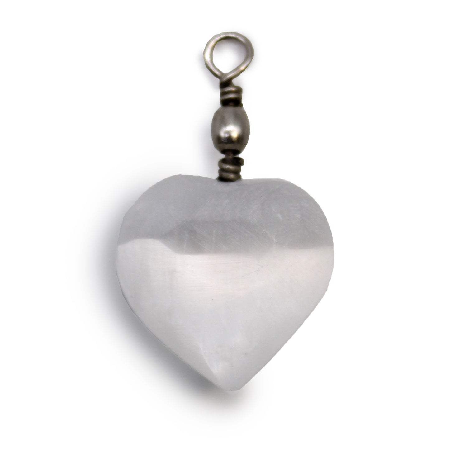 Selenite Heart Pendant - ScentiMelti  Selenite Heart Pendant