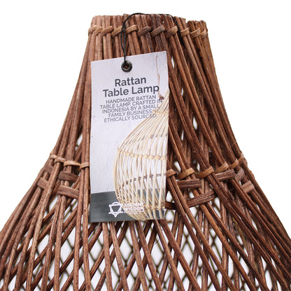 Rattan Table Lamps - Dark Brown - ScentiMelti  Rattan Table Lamps - Dark Brown