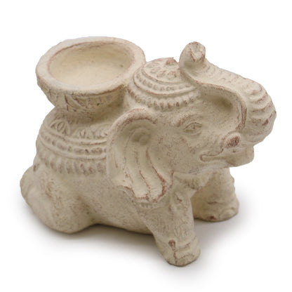 Elephant Incense & Candle Holder (cream) - ScentiMelti  Elephant Incense & Candle Holder (cream)