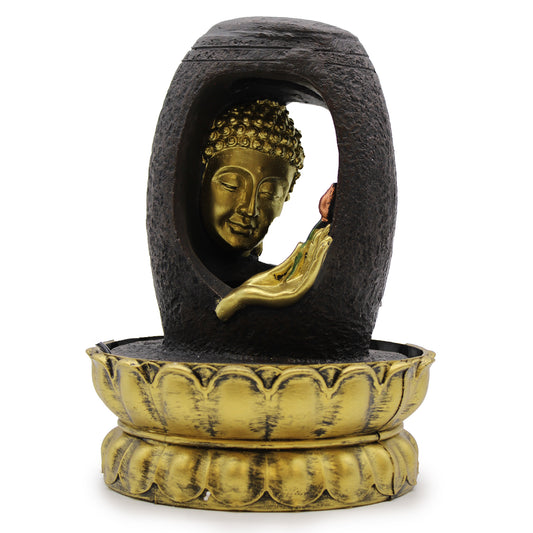 Tabletop Water Feature - 30cm - Golden Buddha & Vitarka Mudra - ScentiMelti  Tabletop Water Feature - 30cm - Golden Buddha & Vitarka Mudra