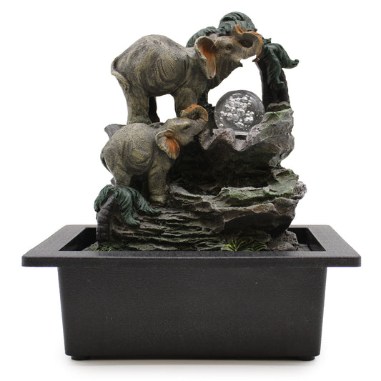 Tabletop Water Feature - 30cm - Elephant Family - ScentiMelti  Tabletop Water Feature - 30cm - Elephant Family