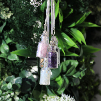 Bottled Gemstones Necklace - Rose Quartz - ScentiMelti  Bottled Gemstones Necklace - Rose Quartz