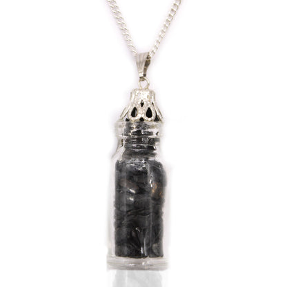 Bottled Gemstones Necklace - Black Onyx - ScentiMelti  Bottled Gemstones Necklace - Black Onyx