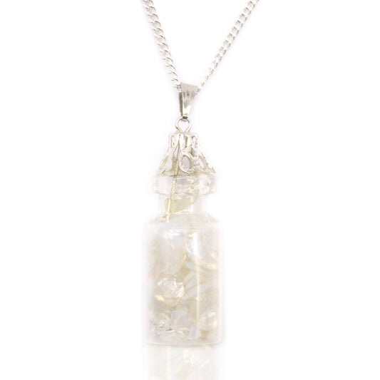 Bottled Gemstones Necklace - Opalite - ScentiMelti  Bottled Gemstones Necklace - Opalite