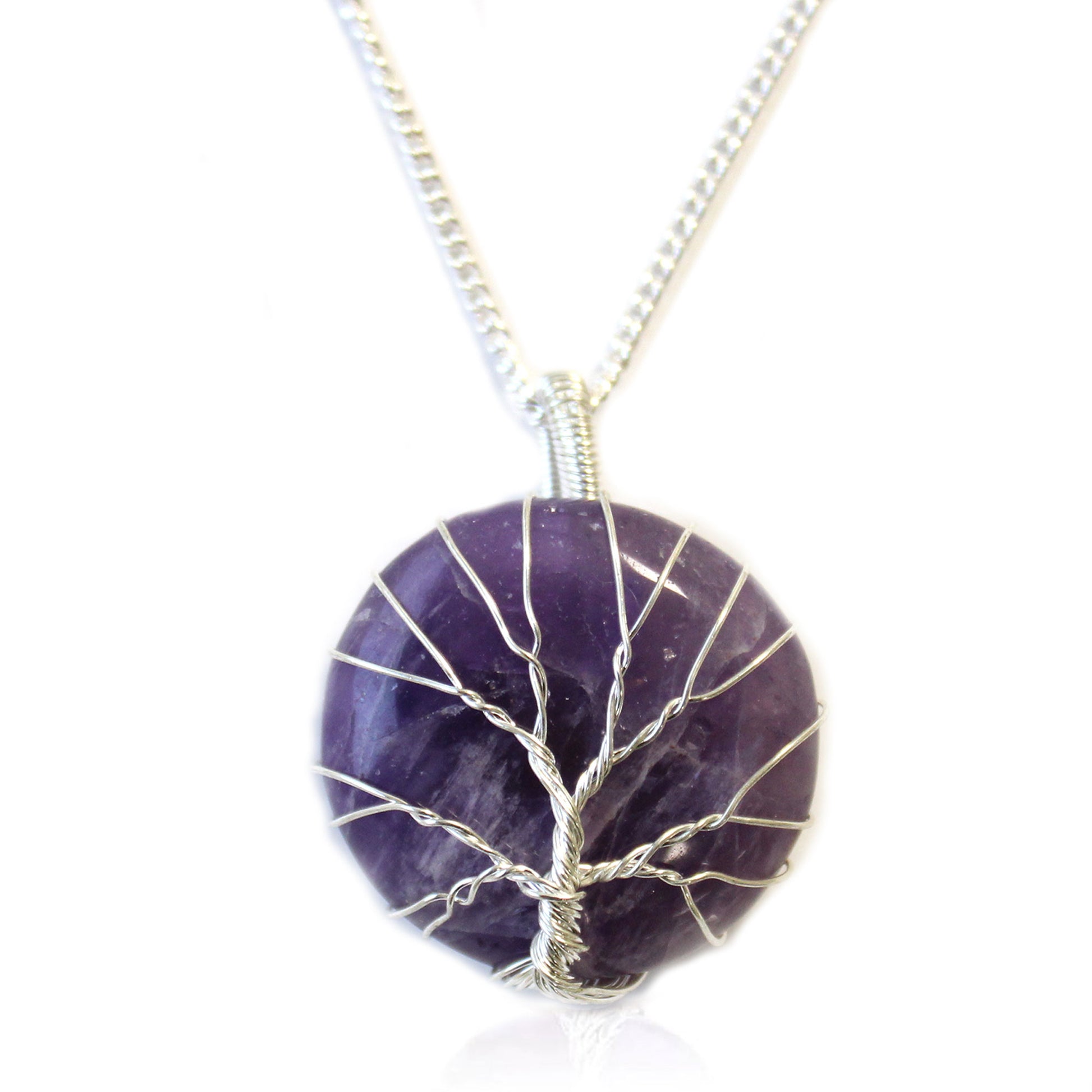 Tree of Life Gemstone Necklace - Amethyst - ScentiMelti  Tree of Life Gemstone Necklace - Amethyst