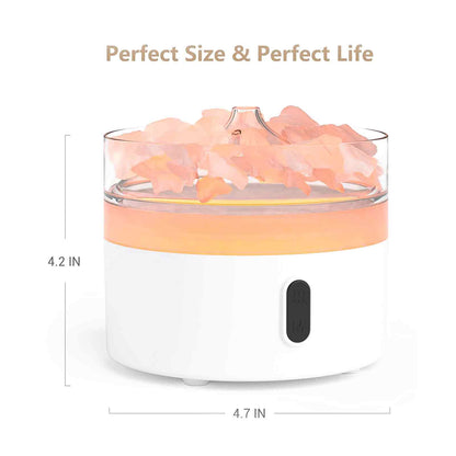 Himalayan Salt  Aroma Diffuser - Night Light - USB-C - Flame Effect ( salt included) - ScentiMelti  Himalayan Salt  Aroma Diffuser - Night Light - USB-C - Flame Effect ( salt included)