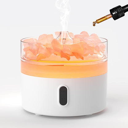 Himalayan Salt  Aroma Diffuser - Night Light - USB-C - Flame Effect ( salt included) - ScentiMelti  Himalayan Salt  Aroma Diffuser - Night Light - USB-C - Flame Effect ( salt included)