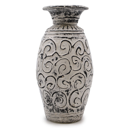 Swirls Shaped Vase - Cream - ScentiMelti  Swirls Shaped Vase - Cream