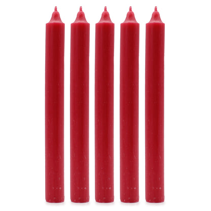 Solid Colour Dinner Candles - Rustic Red - Pack of 5 - ScentiMelti  Solid Colour Dinner Candles - Rustic Red - Pack of 5