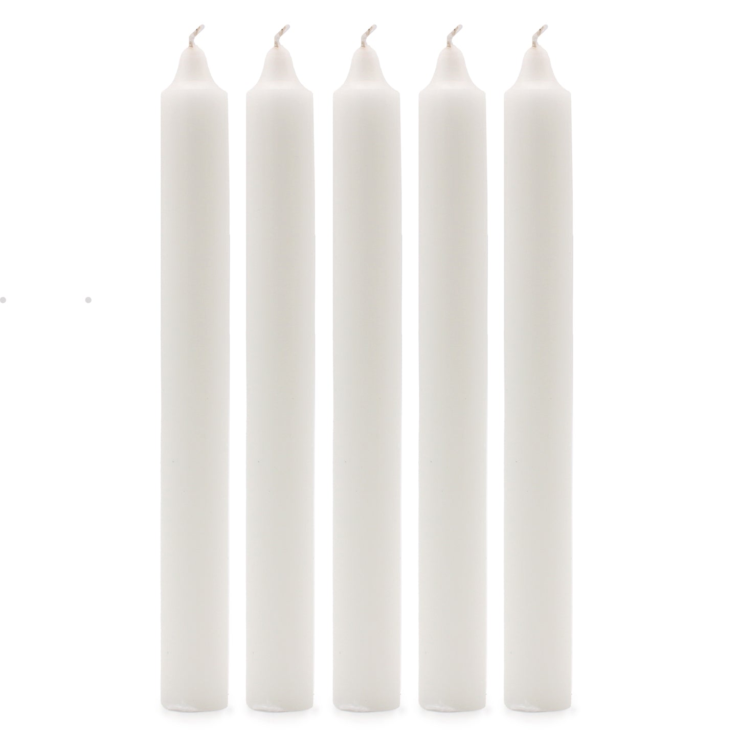 Solid Colour Dinner Candles - Rustic White - Pack of 5