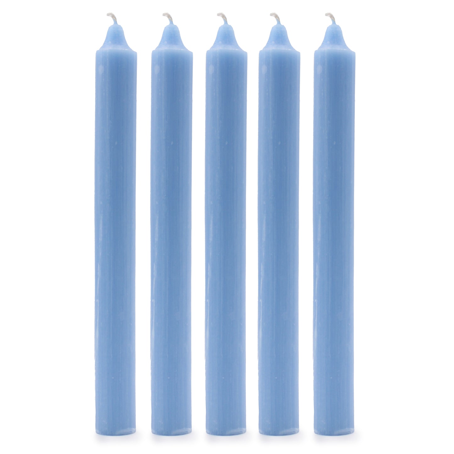 Solid Colour Dinner Candles - Rustic Sea Blue - Pack of 5