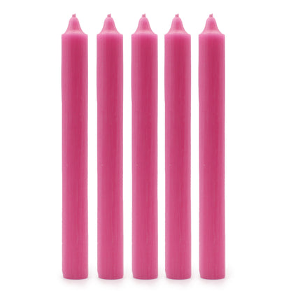 Solid Colour Dinner Candles - Rustic Deep Pink - Pack of 5 - ScentiMelti  Solid Colour Dinner Candles - Rustic Deep Pink - Pack of 5