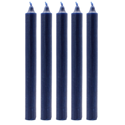 Solid Colour Dinner Candles - Rustic Navy - Pack of 5 - ScentiMelti  Solid Colour Dinner Candles - Rustic Navy - Pack of 5