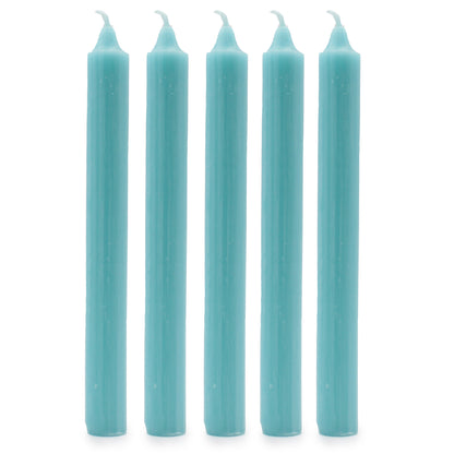 Solid Colour Dinner Candles - Rustic Aqua - Pack of 5 - ScentiMelti  Solid Colour Dinner Candles - Rustic Aqua - Pack of 5