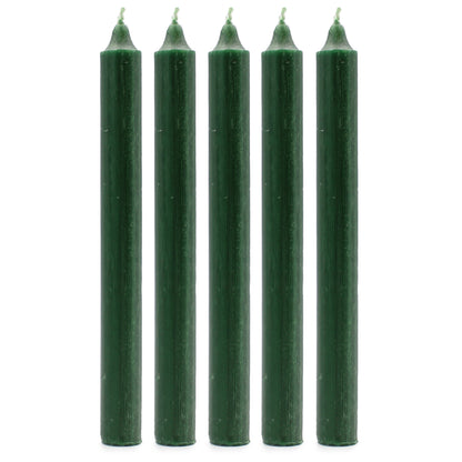 Solid Colour Dinner Candles - Rustic Holly Green - Pack of 5 - ScentiMelti  Solid Colour Dinner Candles - Rustic Holly Green - Pack of 5