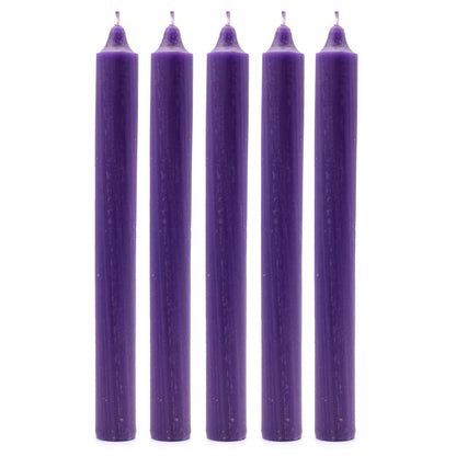 Solid Colour Dinner Candles - Rustic Purple - Pack of 5 - ScentiMelti  Solid Colour Dinner Candles - Rustic Purple - Pack of 5