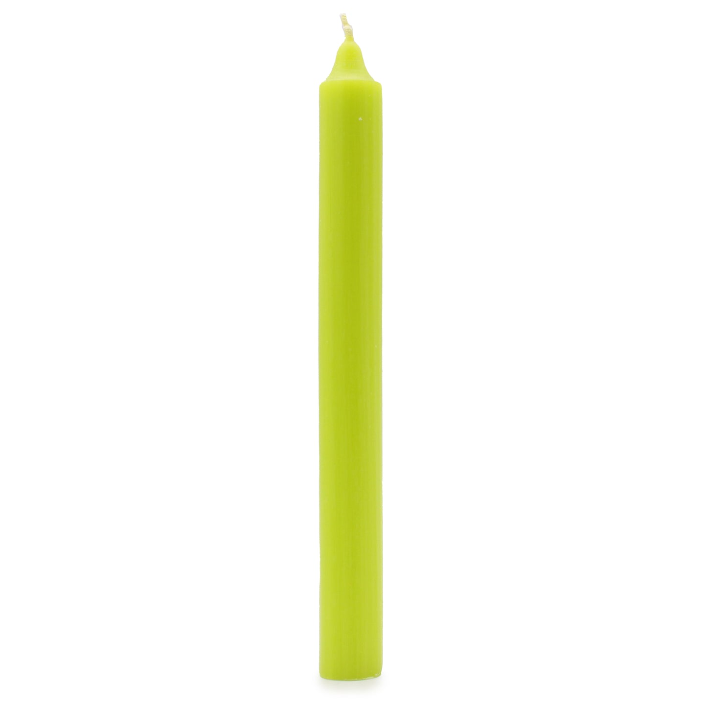 Solid Colour Dinner Candles - Rustic Lime Green - Pack of 5