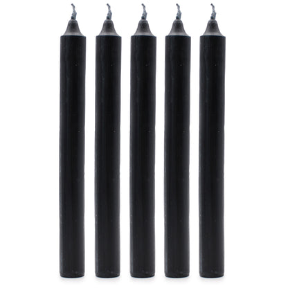 Solid Colour Dinner Candles - Rustic Black - Pack of 5 - ScentiMelti  Solid Colour Dinner Candles - Rustic Black - Pack of 5