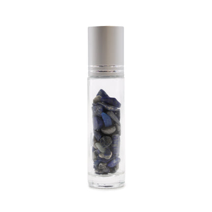 Gemstone Essential Oil Roller Bottle - Sodalite  - Silver Cap - ScentiMelti  Gemstone Essential Oil Roller Bottle - Sodalite  - Silver Cap