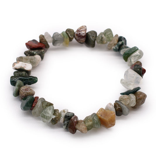 Chipstone Bracelet - Moss Agate - ScentiMelti  Chipstone Bracelet - Moss Agate