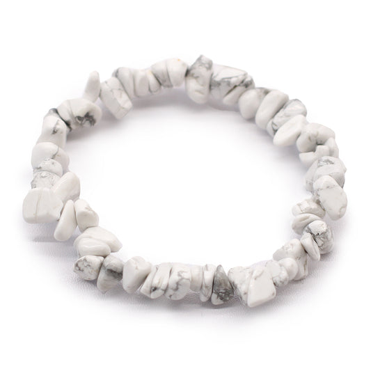 Chipstone Bracelet - White Jasper - ScentiMelti  Chipstone Bracelet - White Jasper