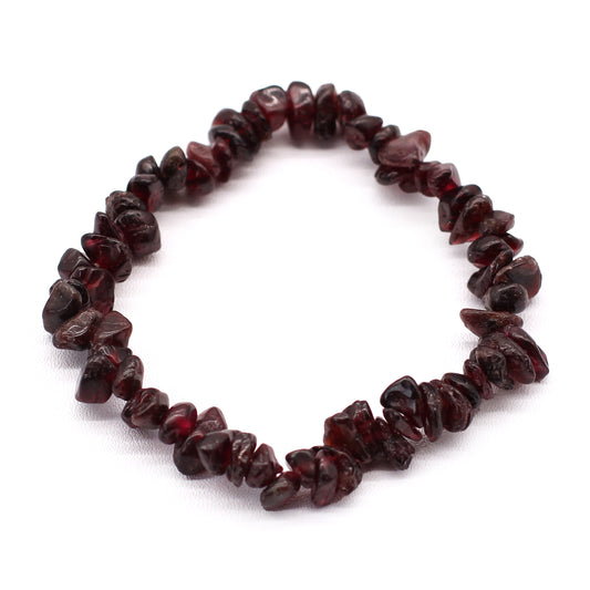 Chipstone Bracelet - Blood Garnet - ScentiMelti  Chipstone Bracelet - Blood Garnet