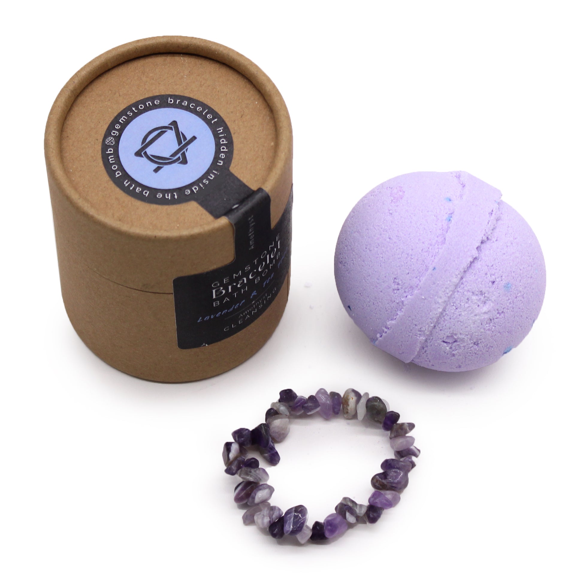 Amethyst Gem Bracelet Bath Bomb - ScentiMelti  Amethyst Gem Bracelet Bath Bomb