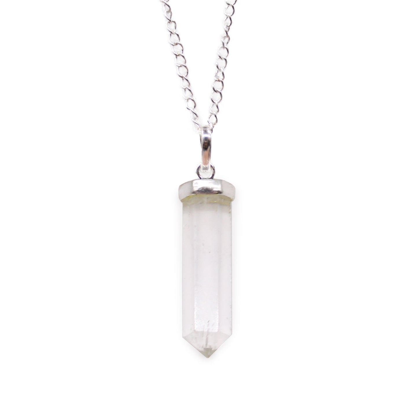 Gemstone Classic Point Pendant - Rock Quartz - ScentiMelti  Gemstone Classic Point Pendant - Rock Quartz