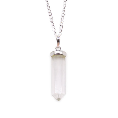 Gemstone Classic Point Pendant - Rock Quartz - ScentiMelti  Gemstone Classic Point Pendant - Rock Quartz