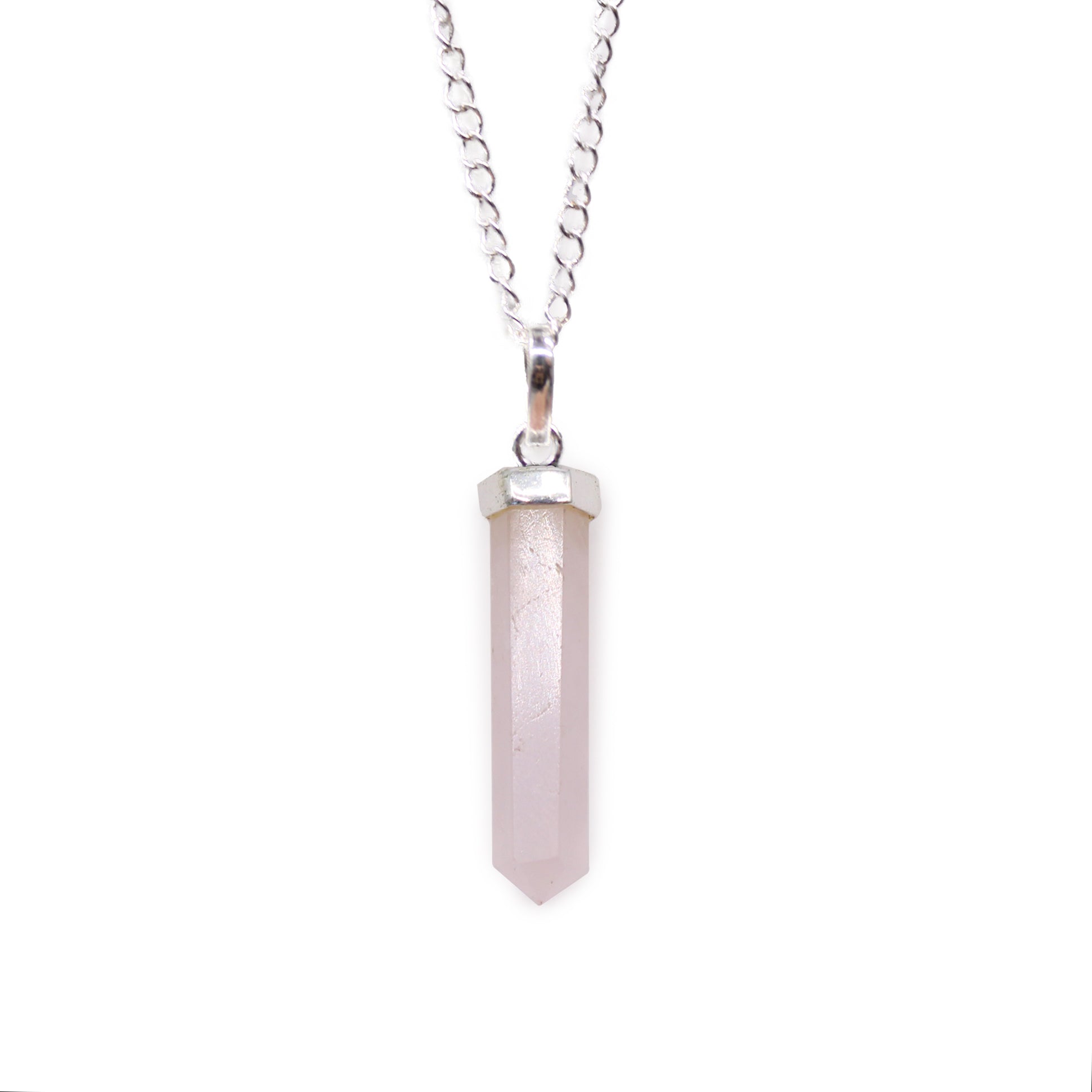 Gemstone Classic Point Pendant - Rose Quartz - ScentiMelti  Gemstone Classic Point Pendant - Rose Quartz