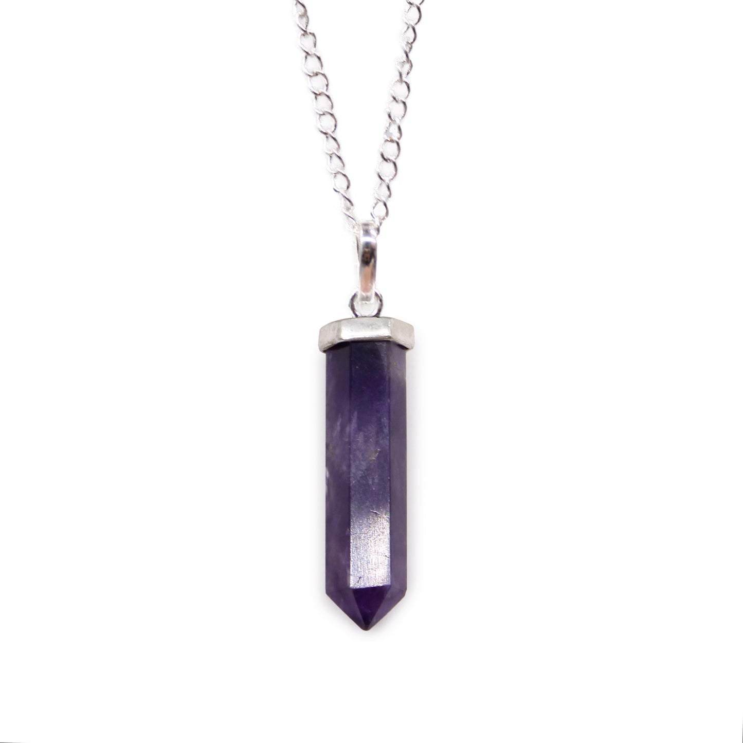 Gemstone Classic Point Pendant - Amethyst - ScentiMelti  Gemstone Classic Point Pendant - Amethyst