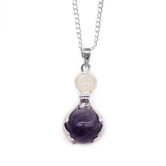 Gemstone Healing Hands Pendant - Amethyst - ScentiMelti  Gemstone Healing Hands Pendant - Amethyst