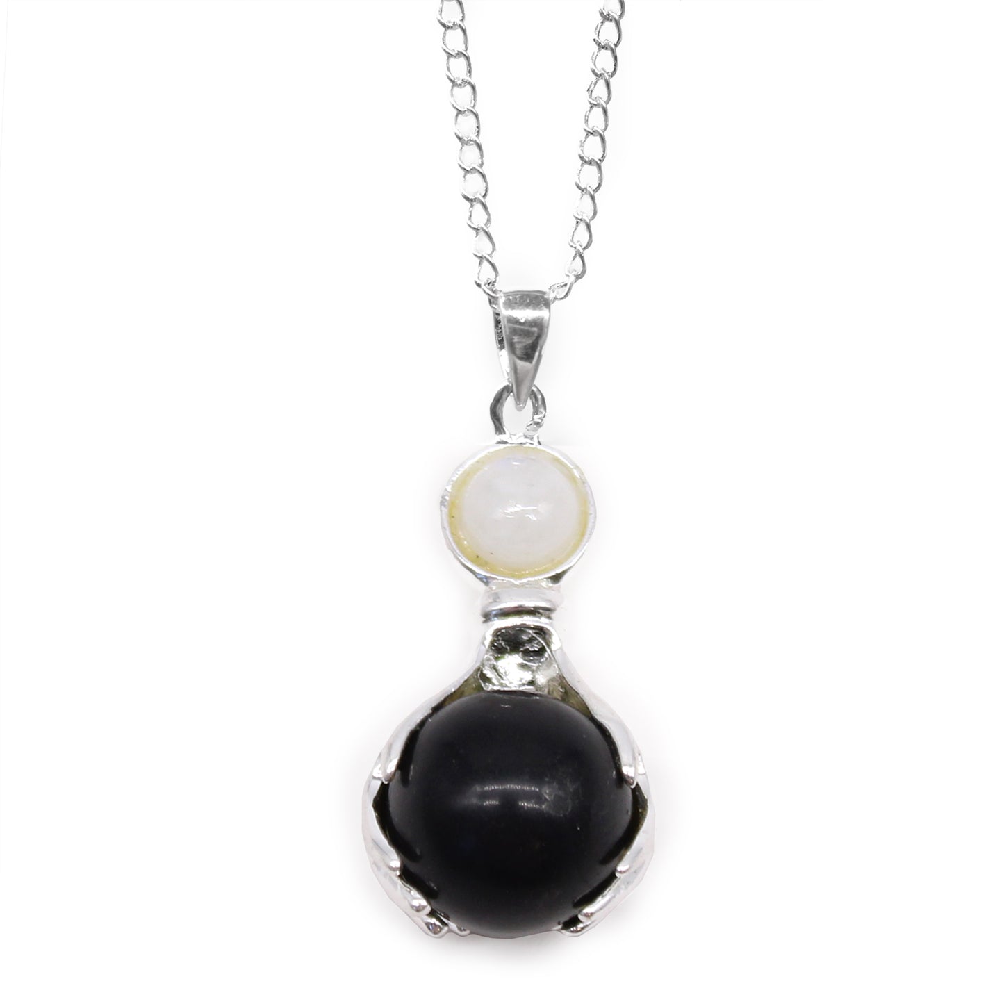 Gemstone Healing Hands Pendant - Black Agate - ScentiMelti  Gemstone Healing Hands Pendant - Black Agate