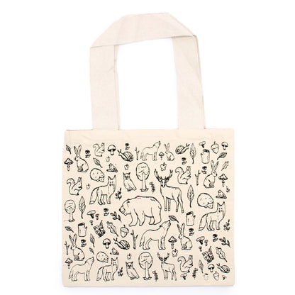 Big Cotton Shopping Bag - 38x42cm - Forest Life - 10oz - ScentiMelti  Big Cotton Shopping Bag - 38x42cm - Forest Life - 10oz