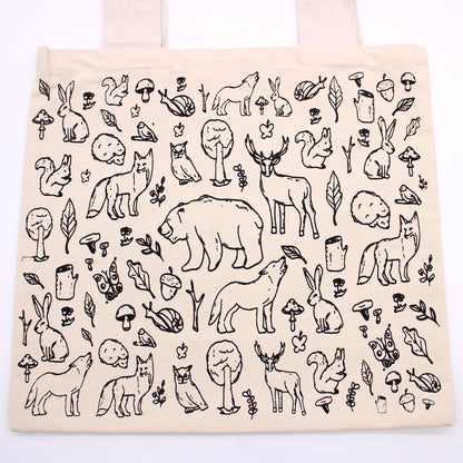 Big Cotton Shopping Bag - 38x42cm - Forest Life - 10oz - ScentiMelti  Big Cotton Shopping Bag - 38x42cm - Forest Life - 10oz