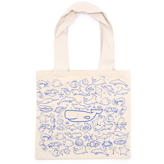 Big Cotton Shopping Bag - 38x42cm - Sea Life - 10oz - ScentiMelti  Big Cotton Shopping Bag - 38x42cm - Sea Life - 10oz