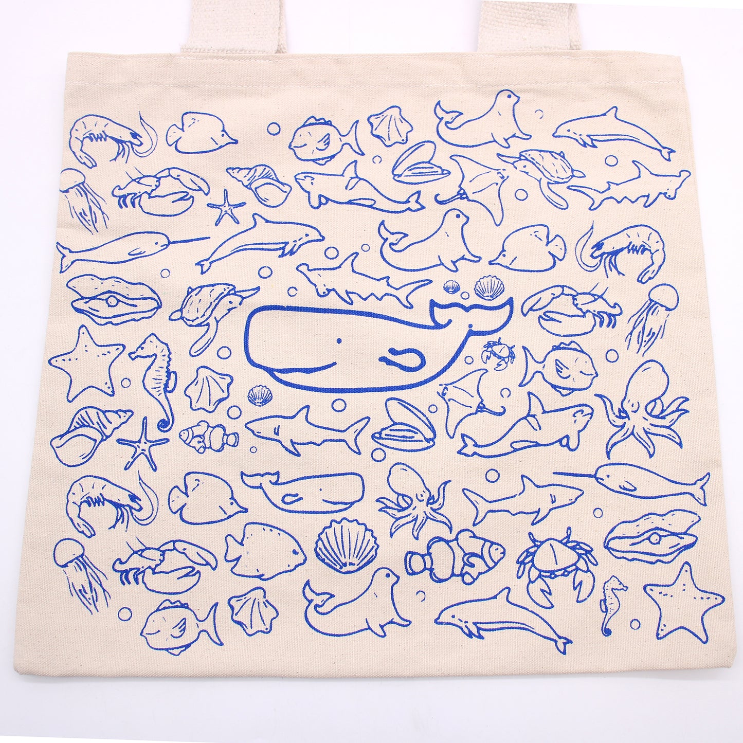 Big Cotton Shopping Bag - 38x42cm - Sea Life - 10oz - ScentiMelti  Big Cotton Shopping Bag - 38x42cm - Sea Life - 10oz