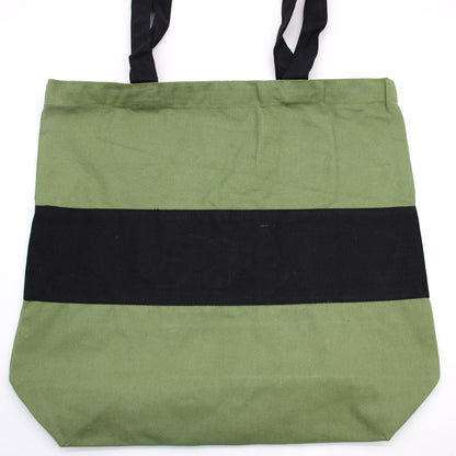 Two Tone Cotton Bag - 38x42x12cm - Green & Black - 10oz - ScentiMelti  Two Tone Cotton Bag - 38x42x12cm - Green & Black - 10oz