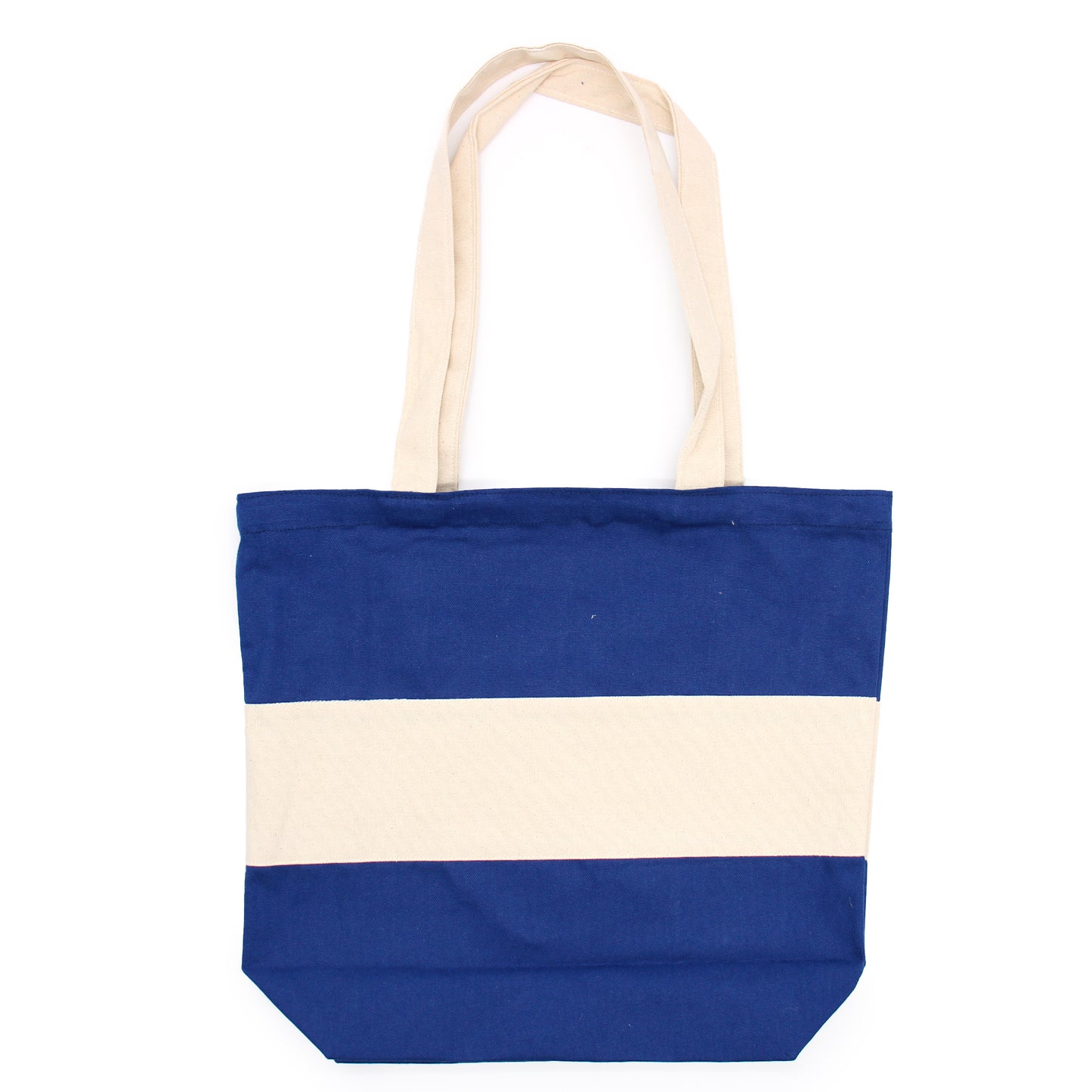 Two Tone Cotton Bag - 38x42x12cm - Blue & Natural - 10oz - ScentiMelti  Two Tone Cotton Bag - 38x42x12cm - Blue & Natural - 10oz