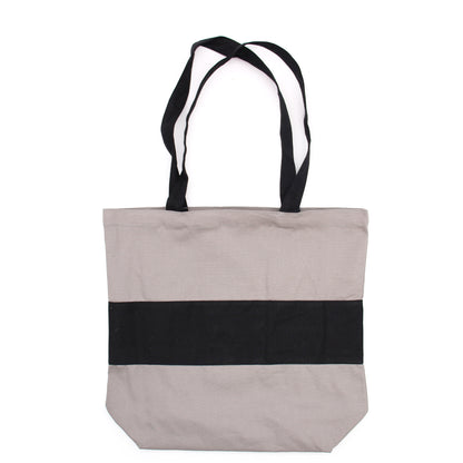 Two Tone Cotton Bag - 38x42x12cm - Grey & Black - 10oz - ScentiMelti  Two Tone Cotton Bag - 38x42x12cm - Grey & Black - 10oz