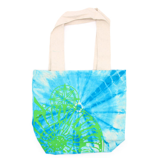 Tye-Dye Cotton Bag (6oz) - 38x42x12cm - Sea Shell - Blue/Green - Green Handle - ScentiMelti  Tye-Dye Cotton Bag (6oz) - 38x42x12cm - Sea Shell - Blue/Green - Green Handle