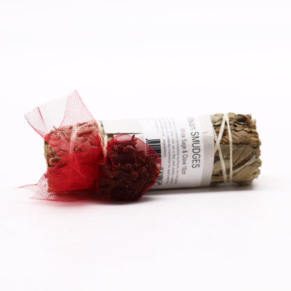 Smudge Stick - White Sage & Clove 10cm - ScentiMelti  Smudge Stick - White Sage & Clove 10cm