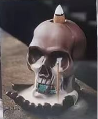 Backflow Incense Burner - Weeping Skull (with light) - ScentiMelti  Backflow Incense Burner - Weeping Skull (with light)