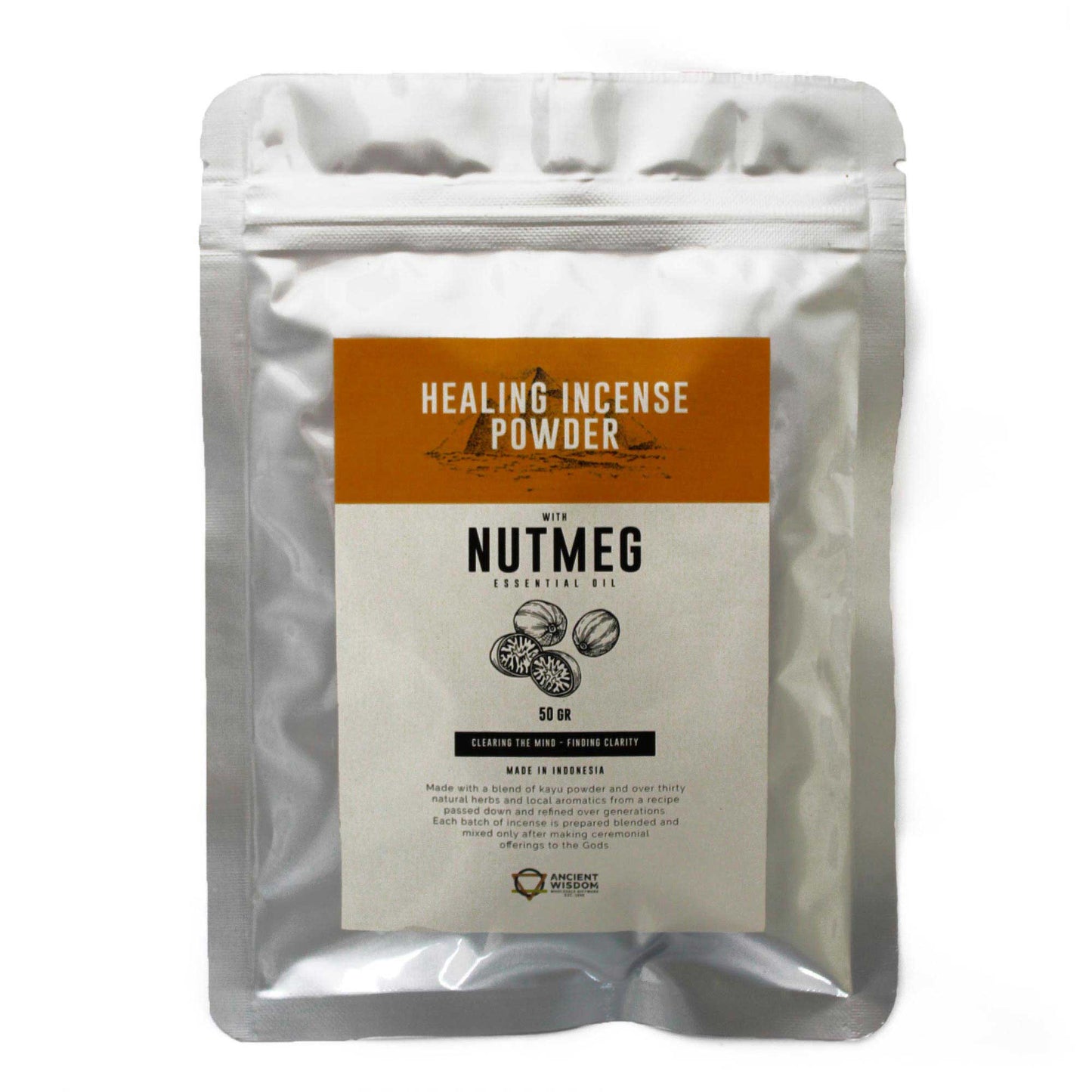 Healing Incense Powder - Nutmeg 50gm - ScentiMelti  Healing Incense Powder - Nutmeg 50gm