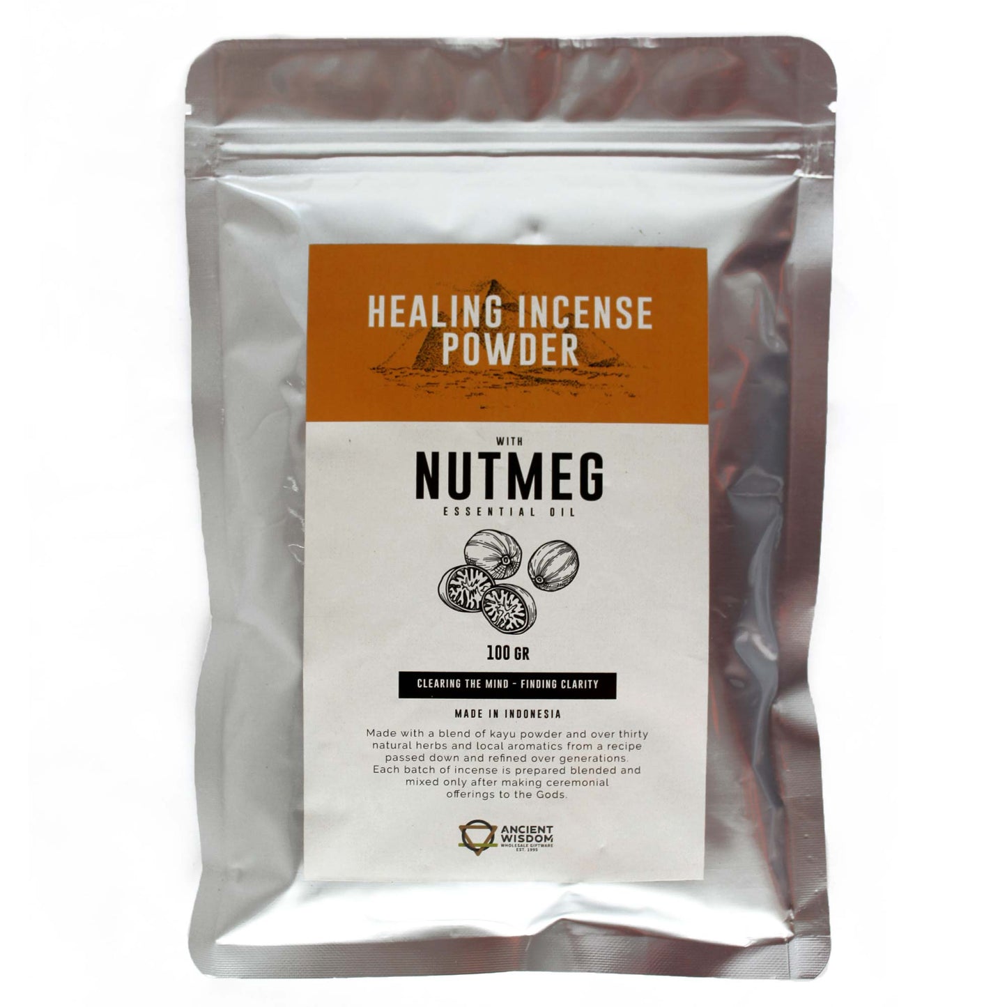 Healing Incense Powder - Nutmeg 100gm - ScentiMelti  Healing Incense Powder - Nutmeg 100gm