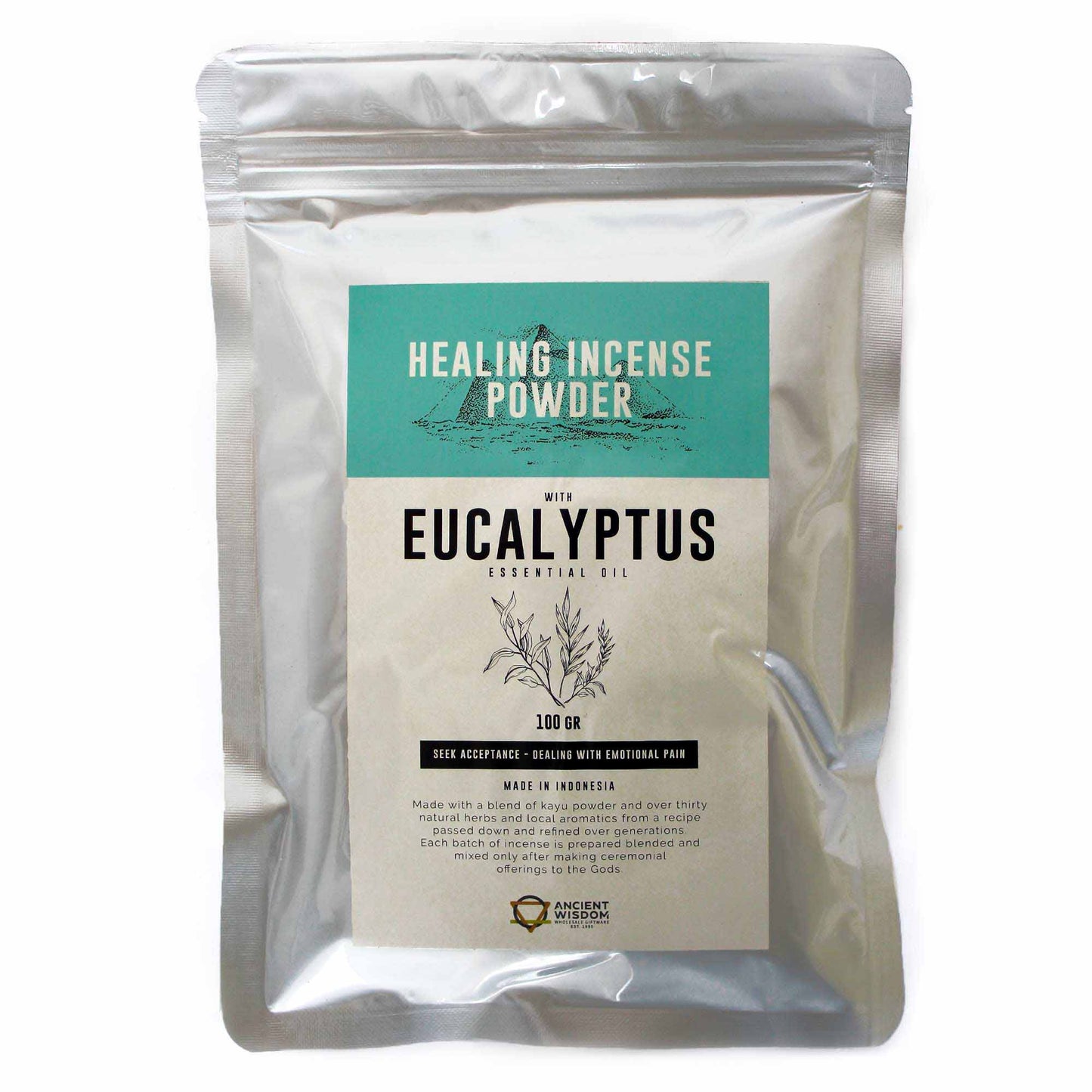 Healing Incense Powder - Eucalyptus 100gm - ScentiMelti  Healing Incense Powder - Eucalyptus 100gm