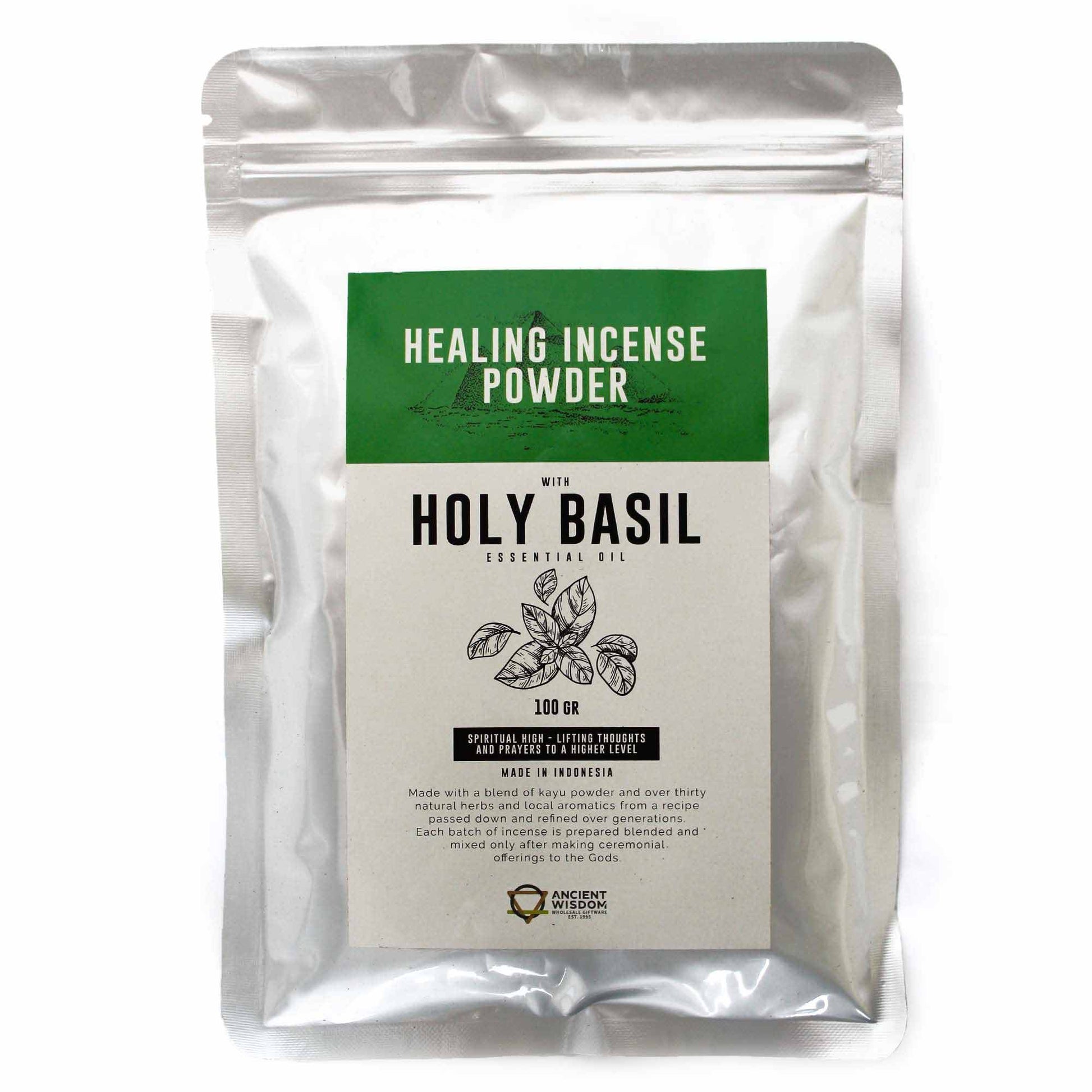 Healing Incense Powder - Holy Basil 100gm - ScentiMelti  Healing Incense Powder - Holy Basil 100gm