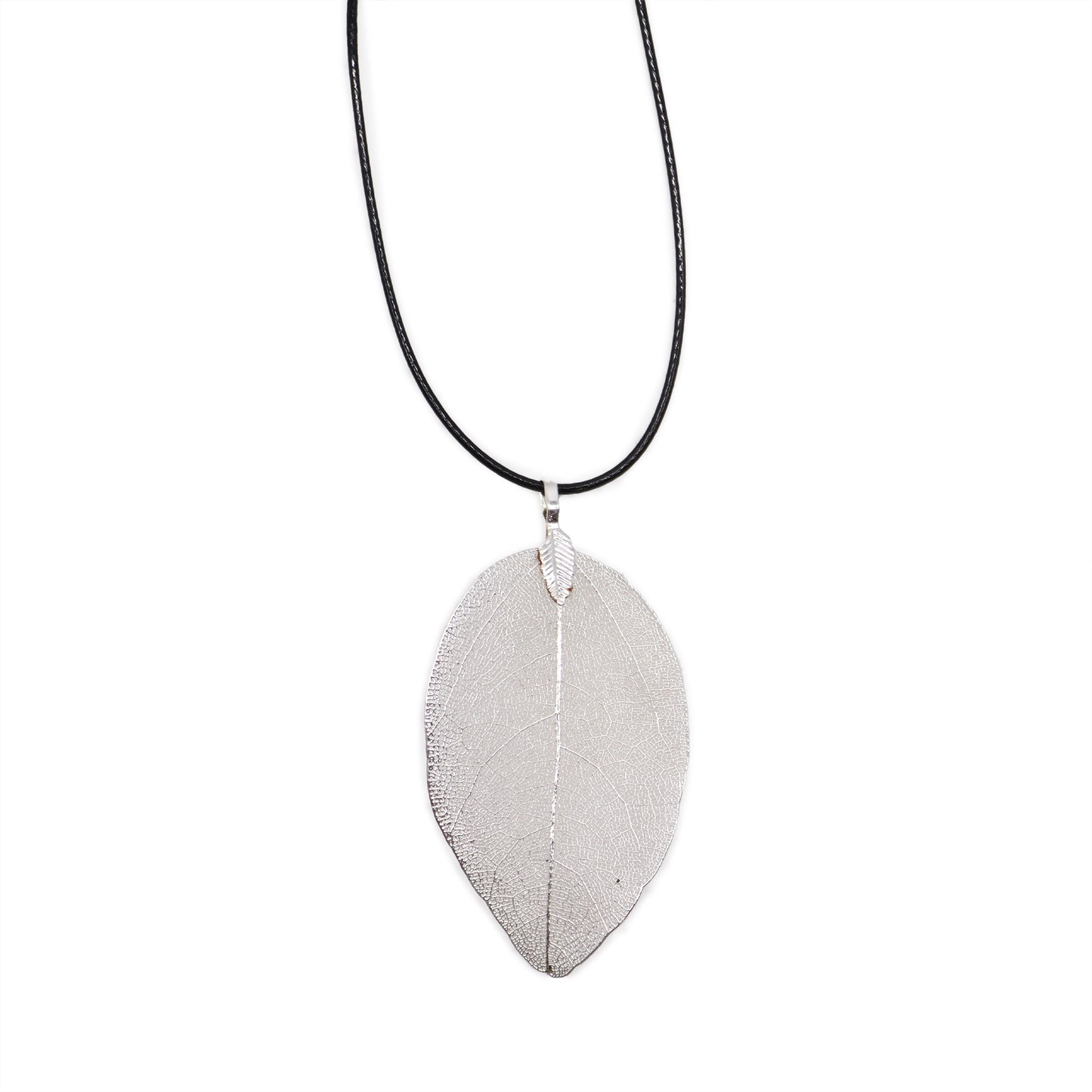 Necklace - Bravery Leaf - Silver - ScentiMelti  Necklace - Bravery Leaf - Silver