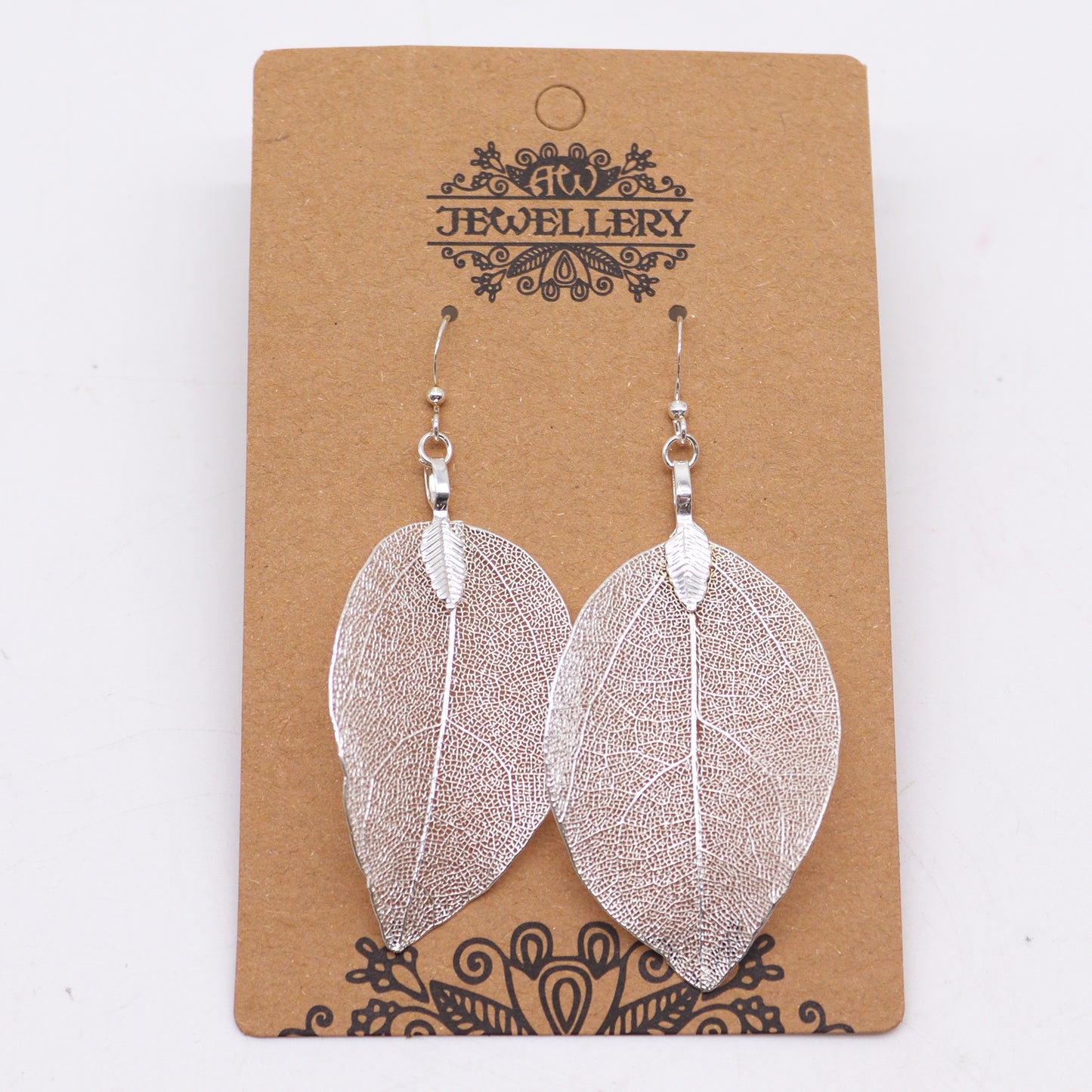 Earrings - Bravery Leaf - Silver - ScentiMelti  Earrings - Bravery Leaf - Silver